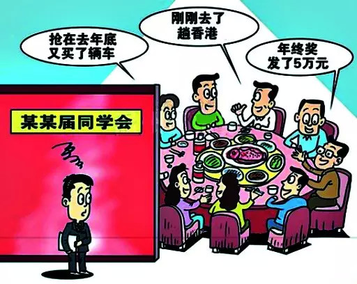 致同学聚会装逼的人